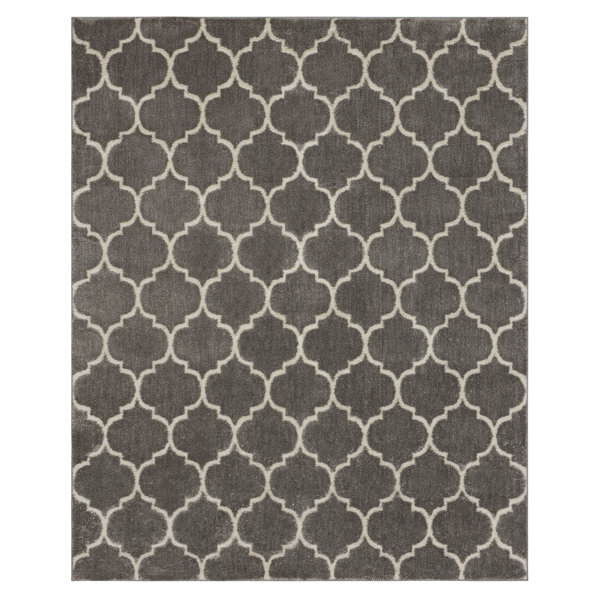 Mohawk Home Kalispell Geometric Woven Polyester Gray Area Rug | Wayfair